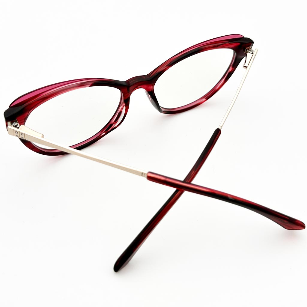 Budapest - montatura cat-eye rossa