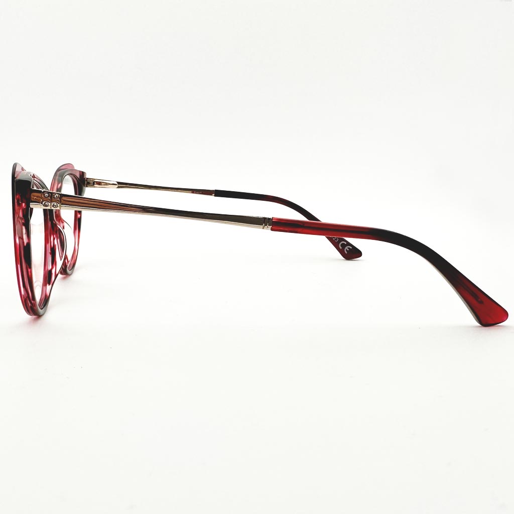 Budapest - montatura cat-eye rossa