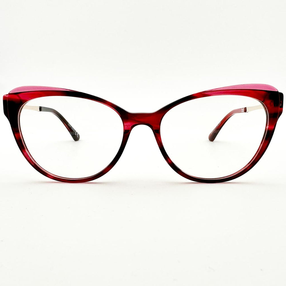 Budapest - montatura cat-eye rossa