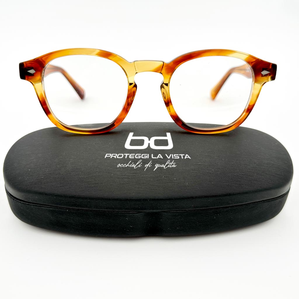 Atene - montatura rotonda gialla