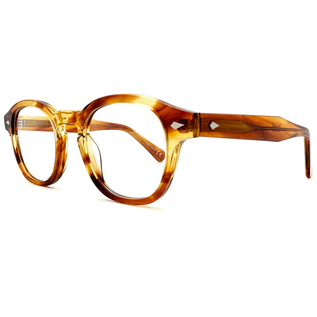 Atene - montatura rotonda gialla