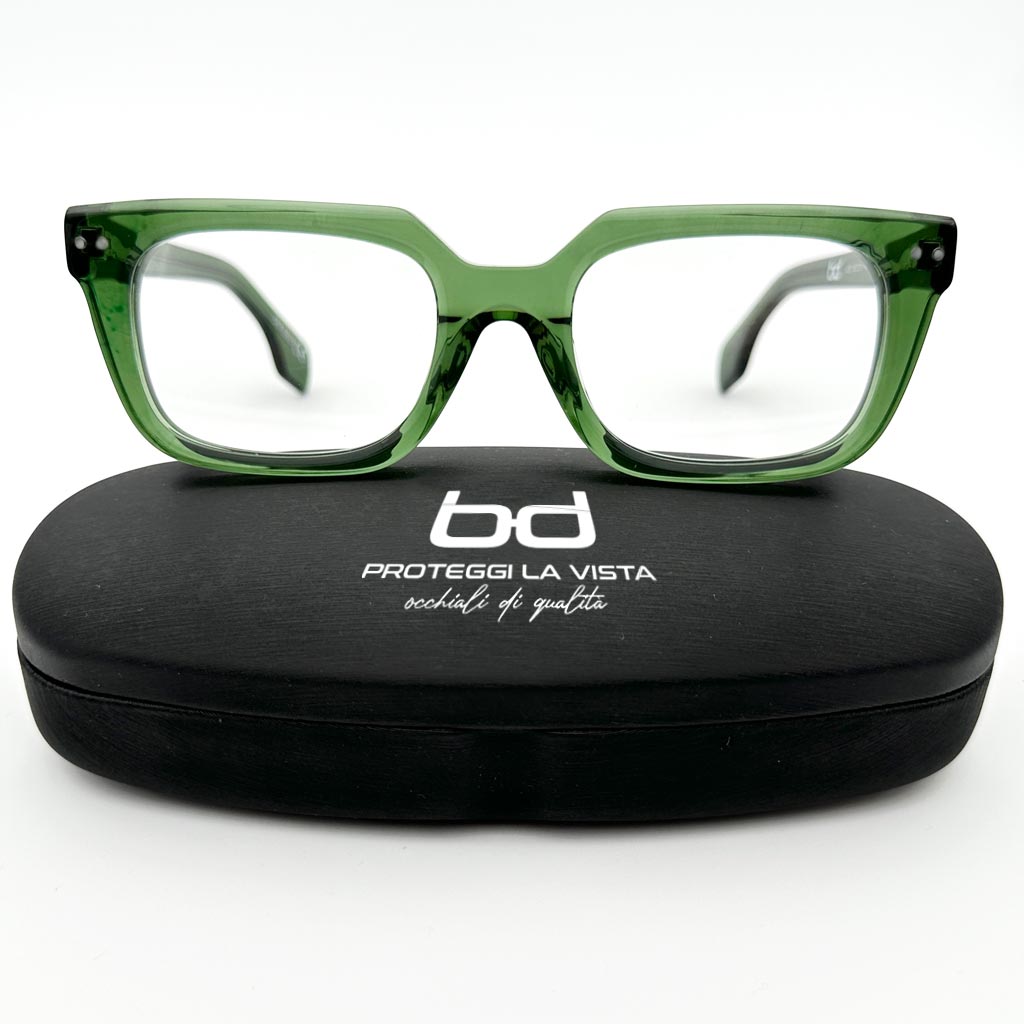 Lisbona - montatura squadrata verde