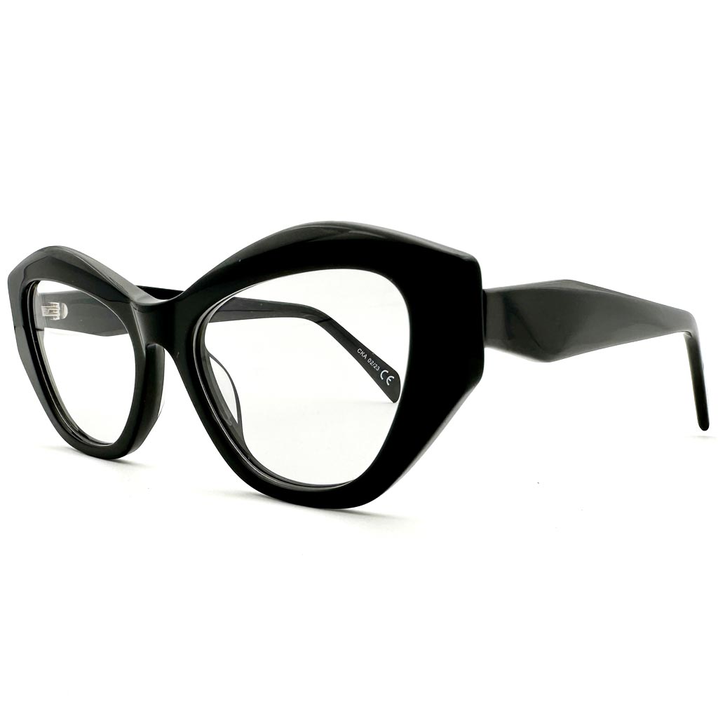 Stoccolma - montatura cat-eye nera