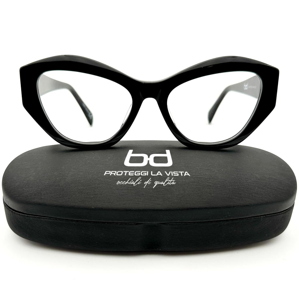 Stoccolma - montatura cat-eye nera