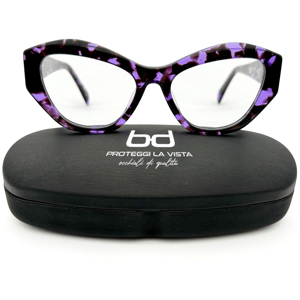 Buenos Aires - montatura cat-eye tartarugata viola