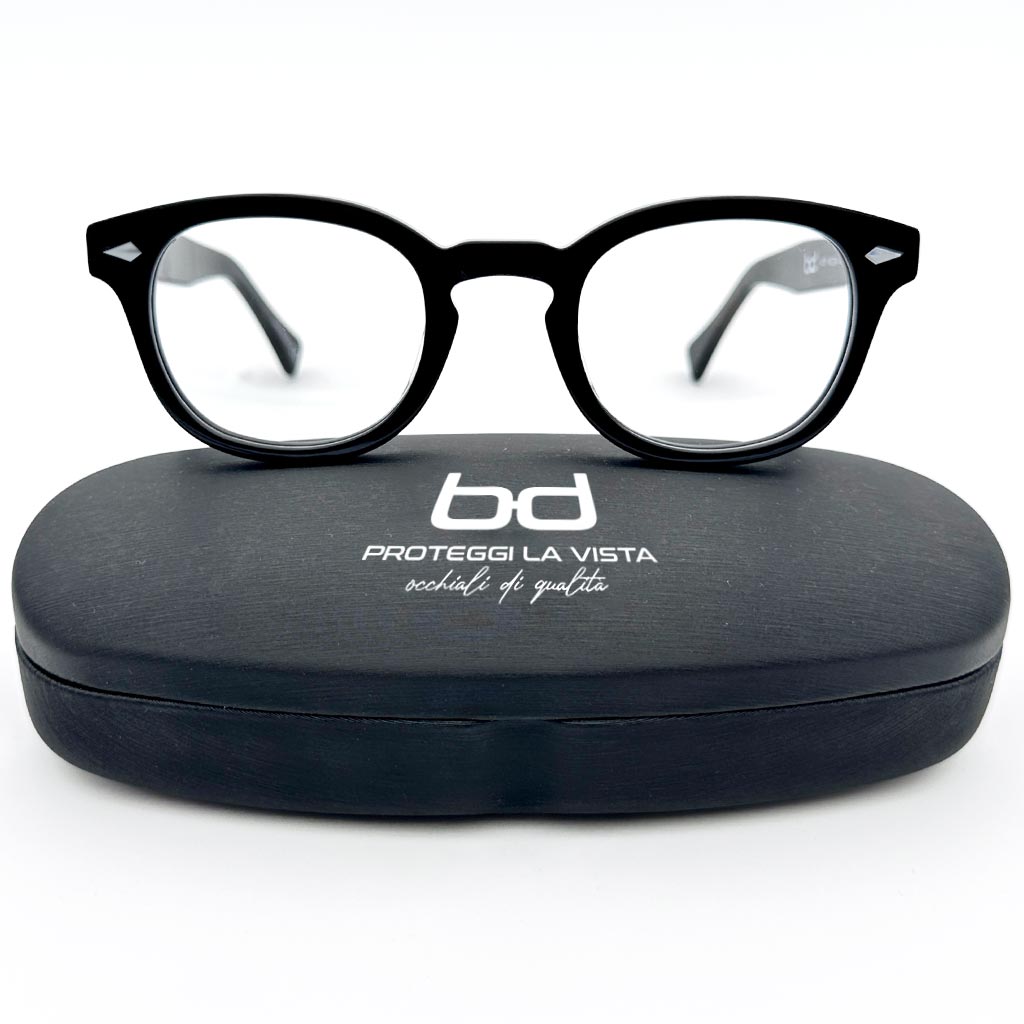 Creta - montatura rotonda nera