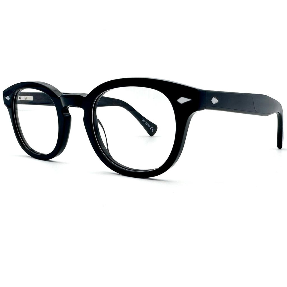 Creta - montatura rotonda nera