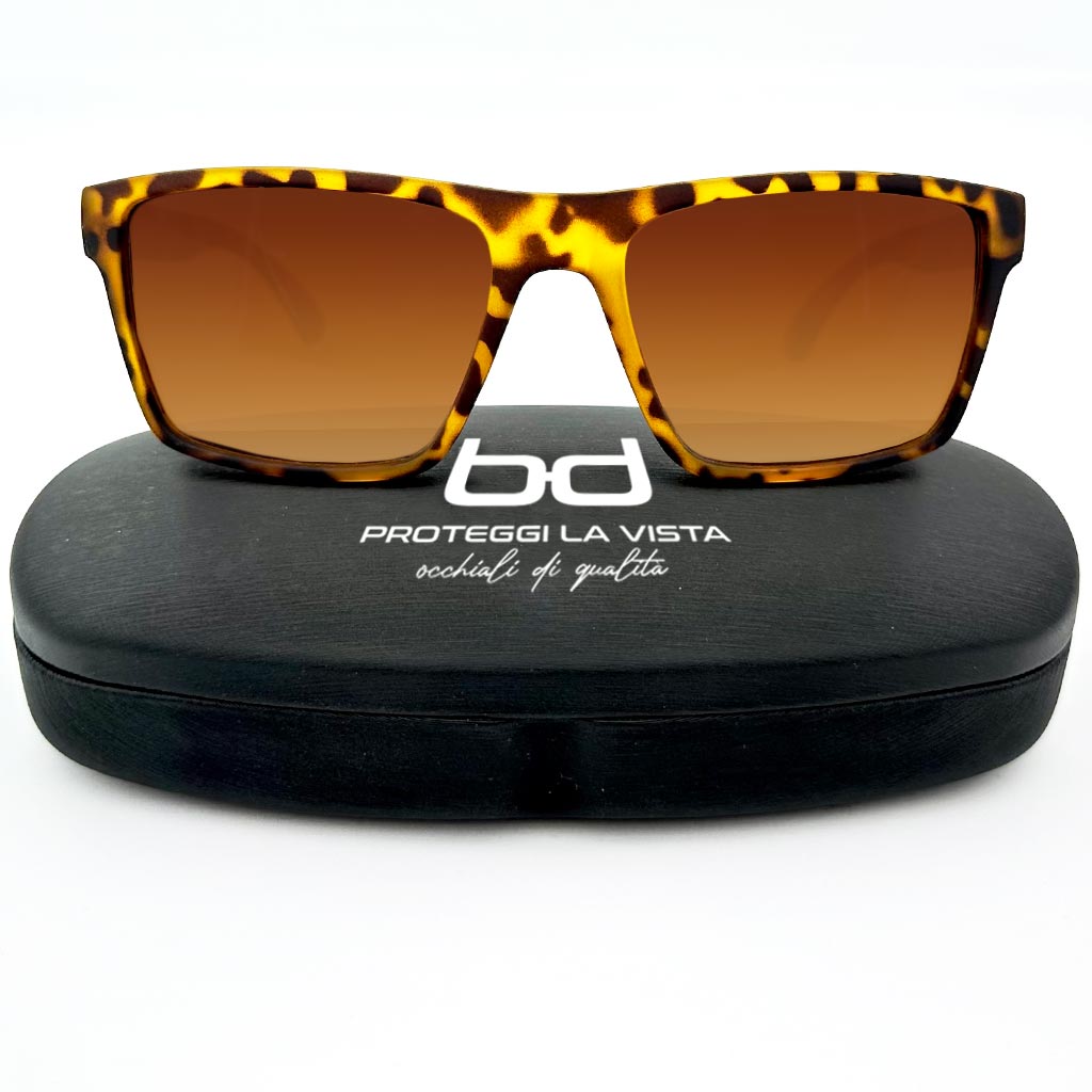 Capri - occhiale uomo rettangolare tartarugato