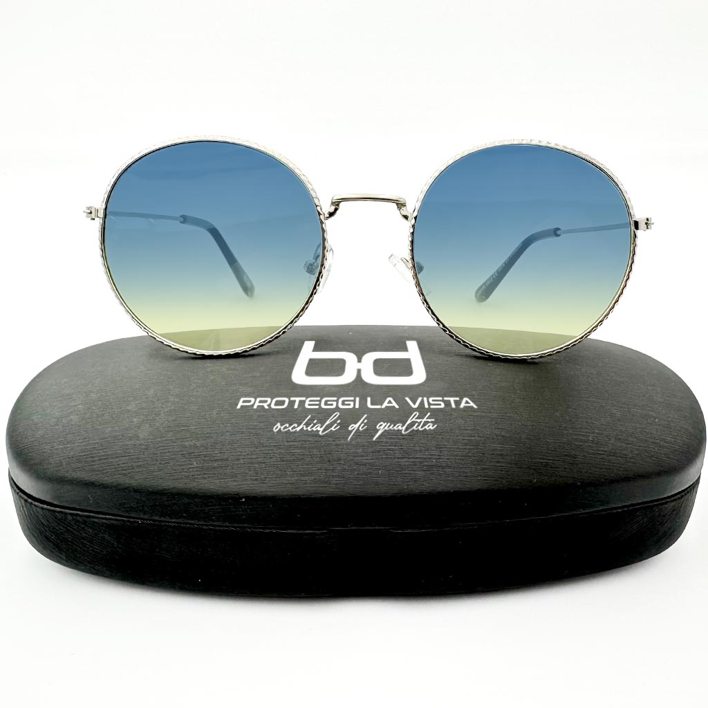 Beverly - occhiale donna rotondo blu - giallo