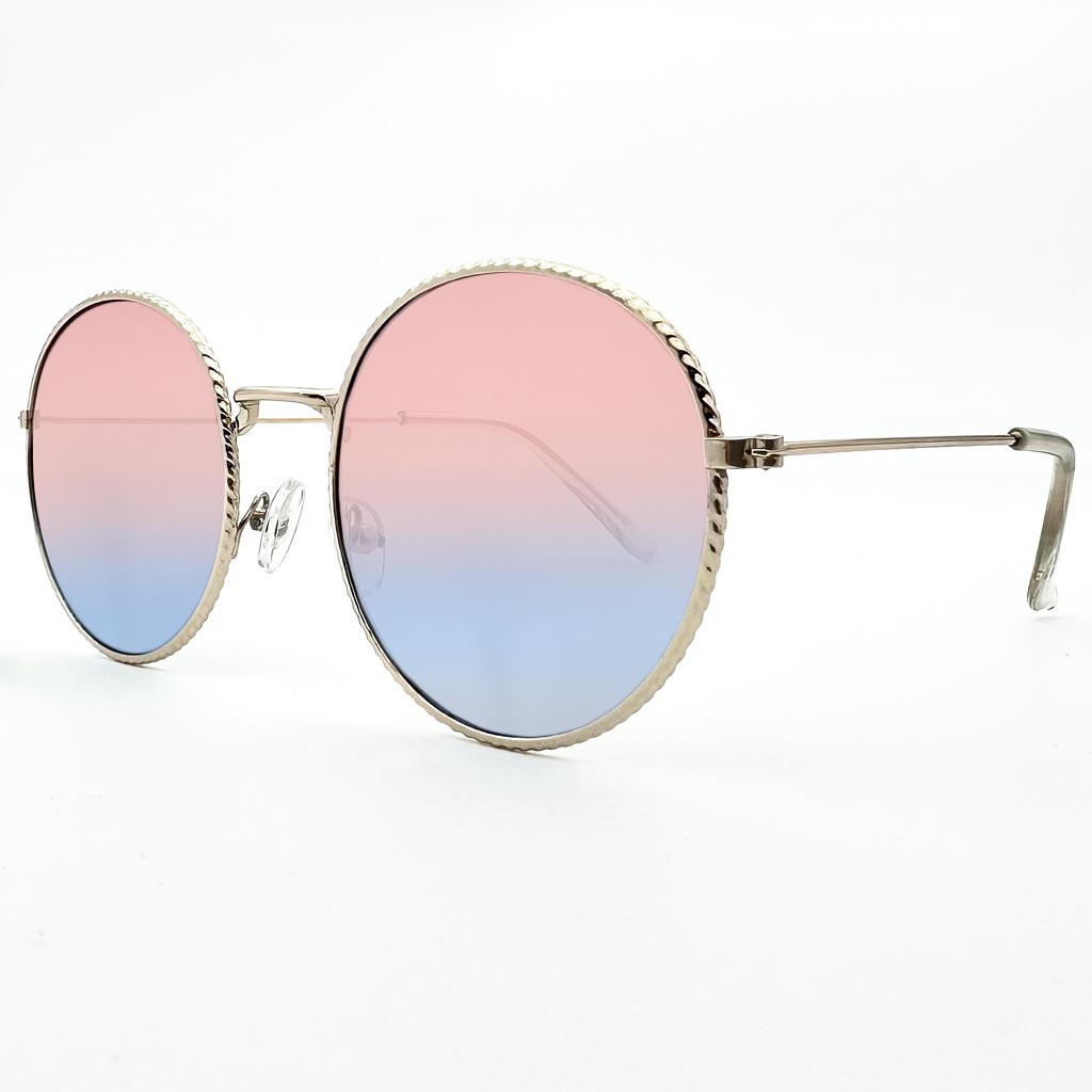 Beverly - occhiale donna rotondo rosa-blu