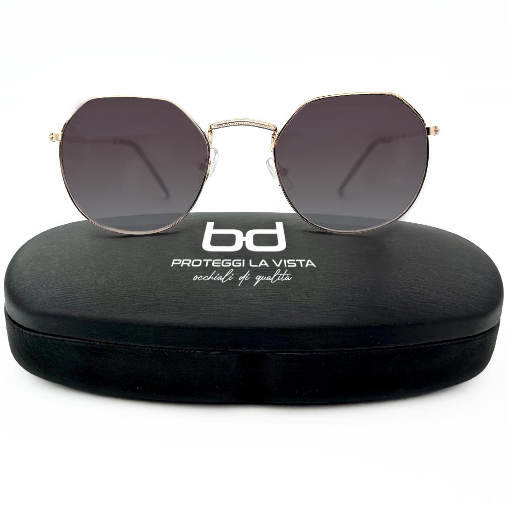 Zahra - occhiale donna esagonale nero