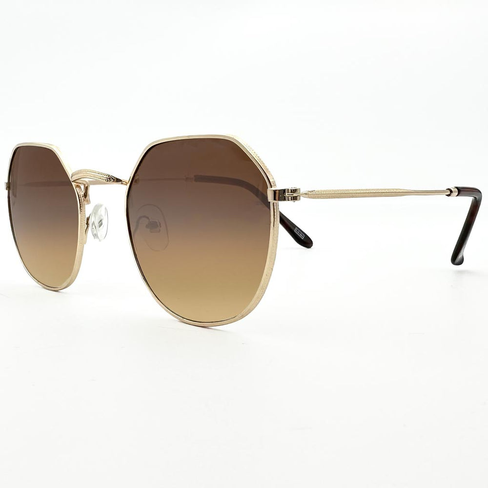 Zahra - occhiale donna esagonale marrone