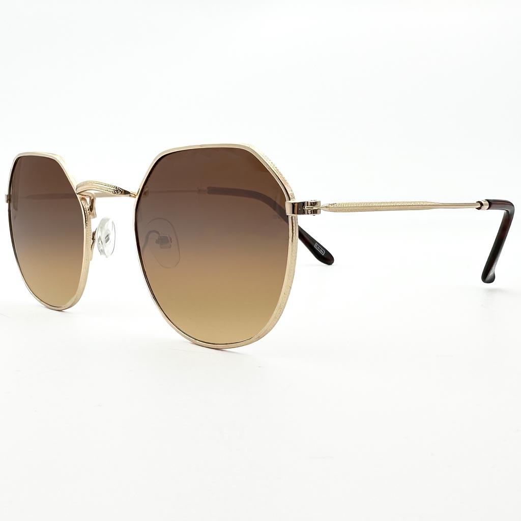 Zahra - occhiale donna esagonale marrone