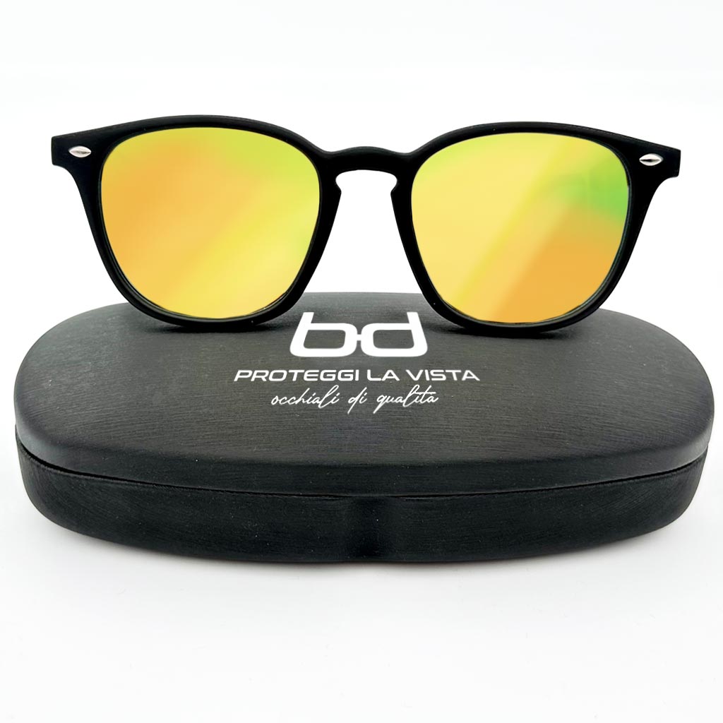 Denver - occhiale uomo lente a specchio rossa