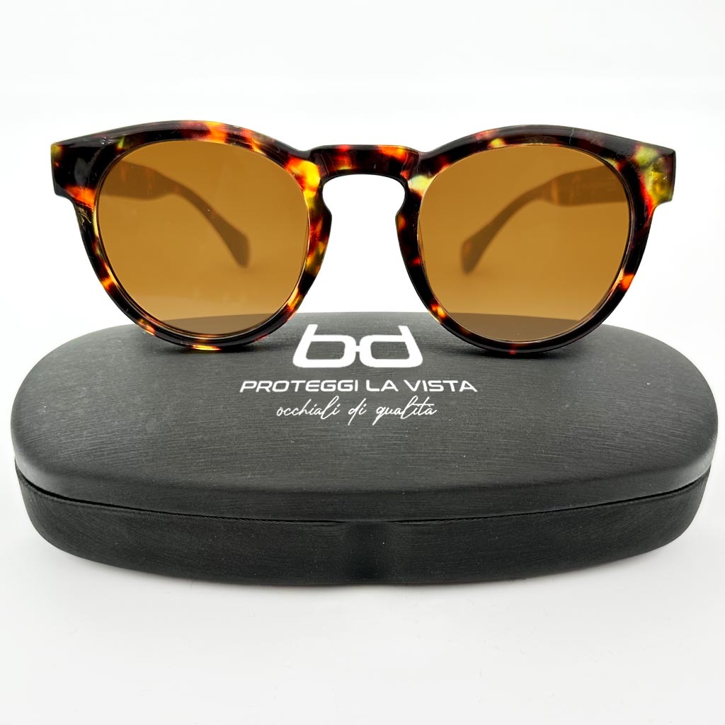 London - occhiale uomo rotondo tartarugato