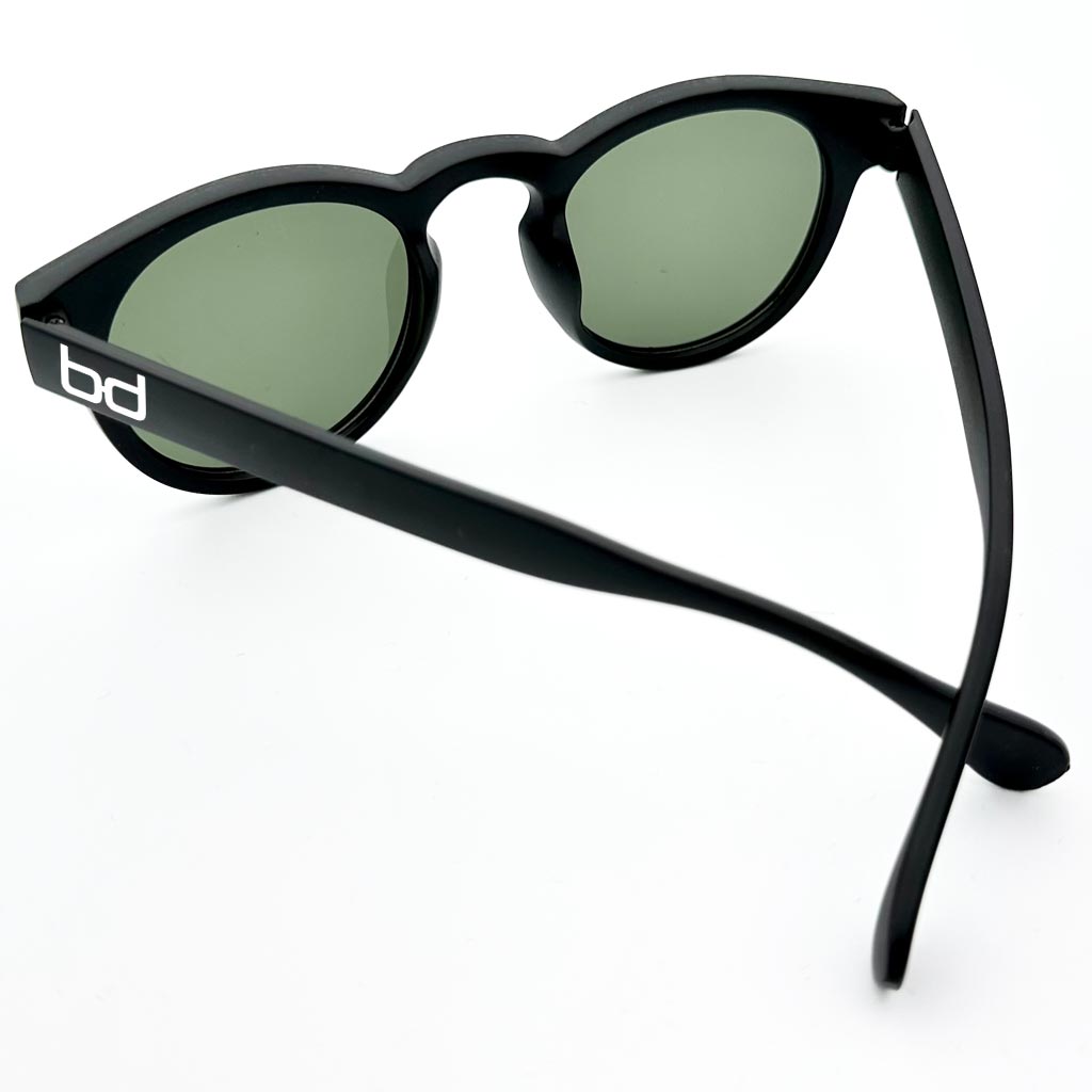 London - occhiale uomo rotondo nero opaco