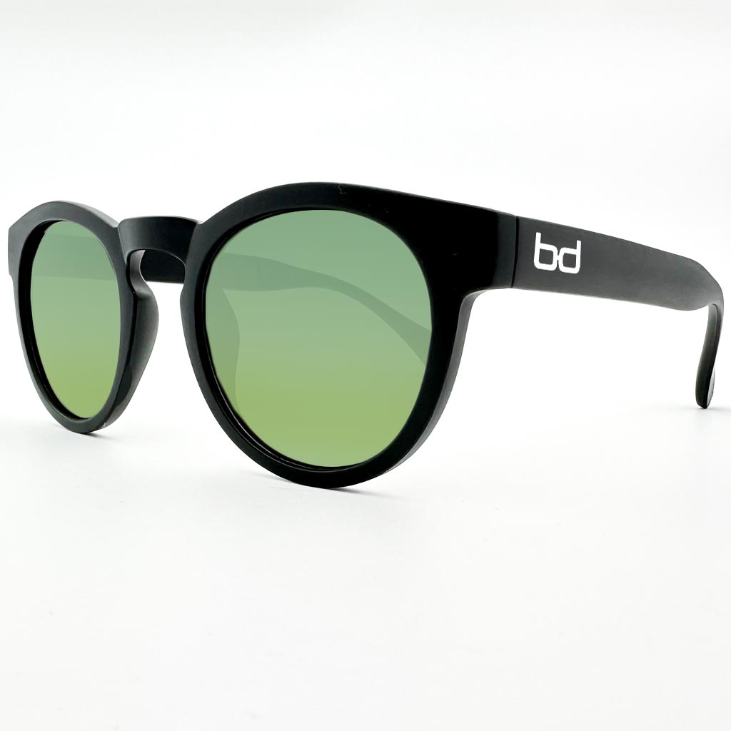 London - occhiale uomo rotondo nero opaco