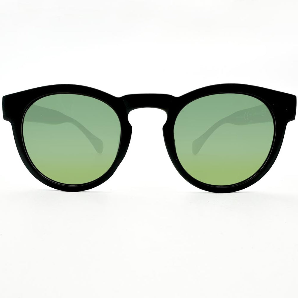 London - occhiale uomo rotondo nero opaco