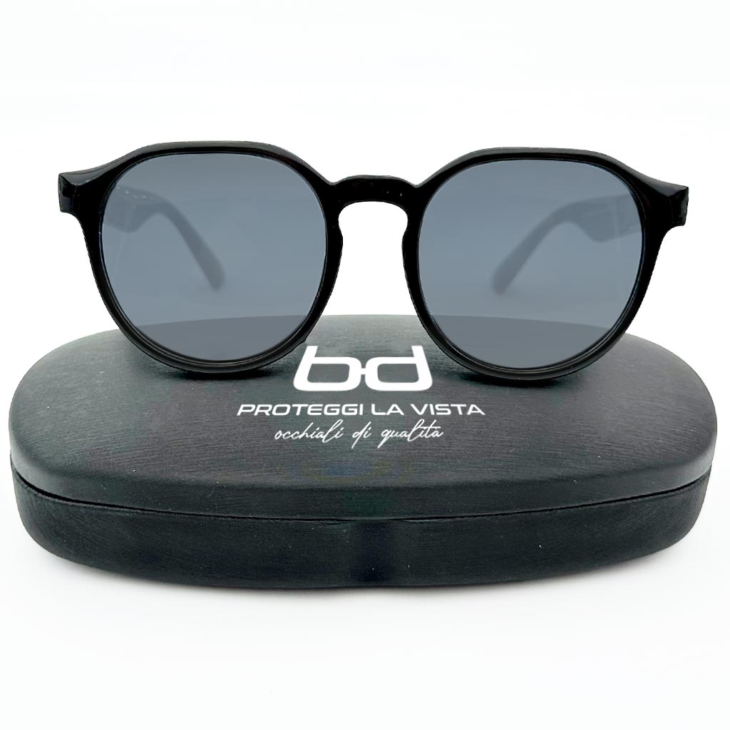 Cancun - occhiale uomo rotondo nero