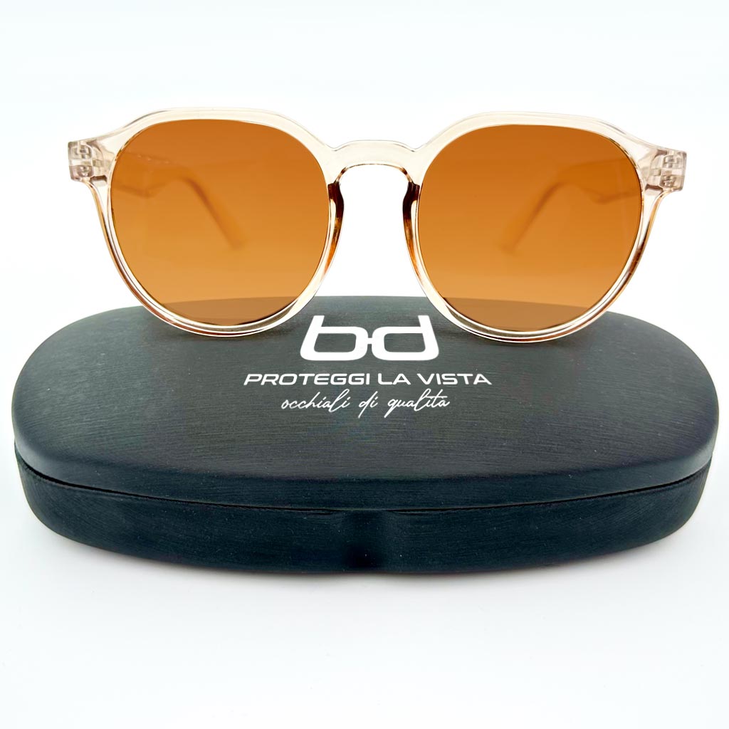 Cancun - occhiale uomo arancione trasparente