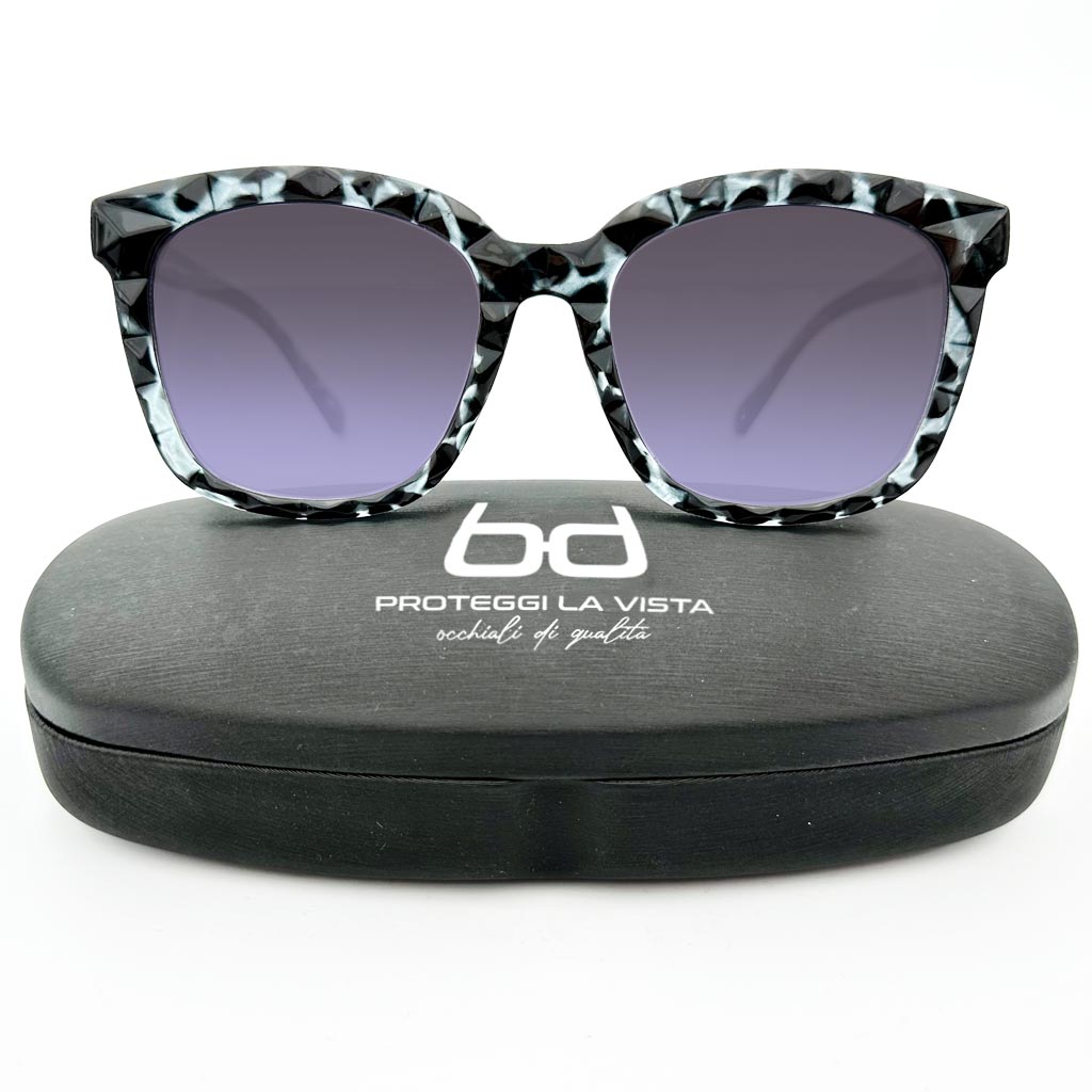 Greta - occhiale donna grigio diamantato