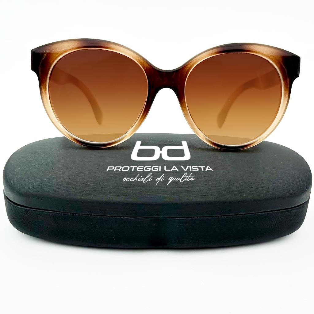 Sophia - occhiale donna rotondo beige