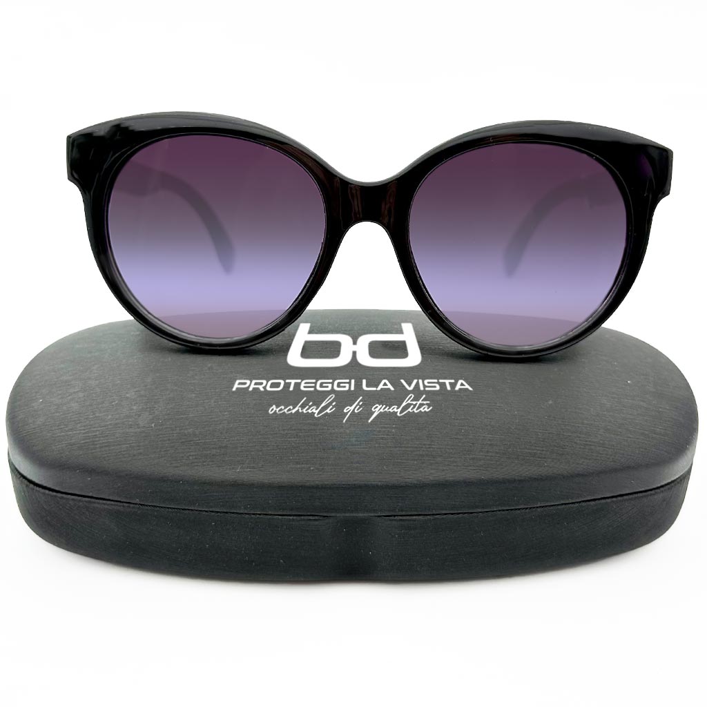 Sophia - occhiale donna rotondo nero