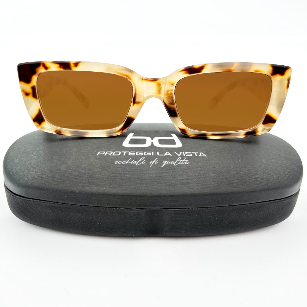 Iris - occhiale donna rettangolare tartarugato chiaro