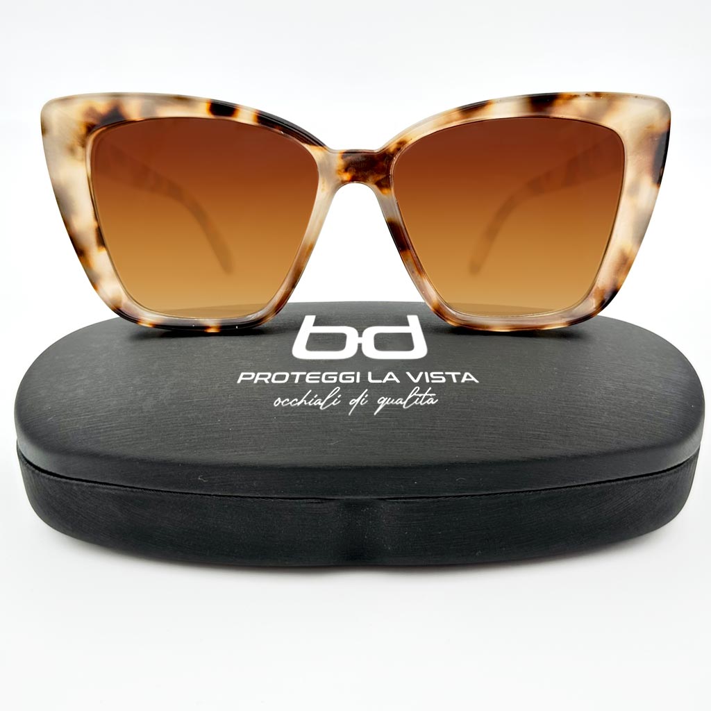 Brigitte - occhiale donna cat-eye oversize marrone