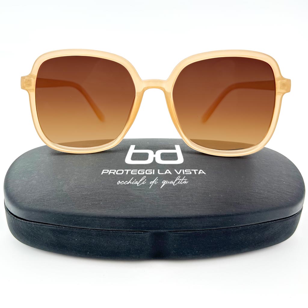 Deborah - occhiale oversize donna beige