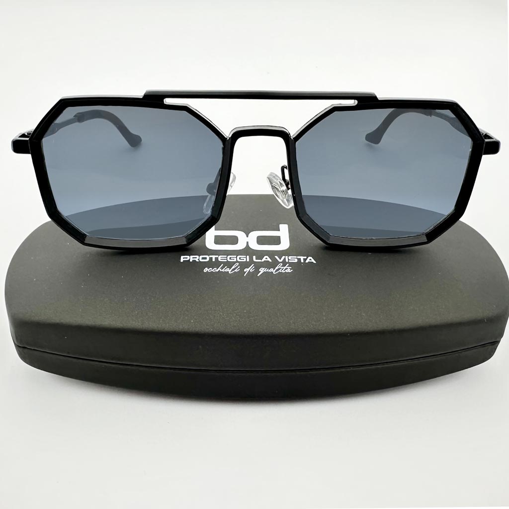 Mykonos - occhiale uomo ottagonale nero