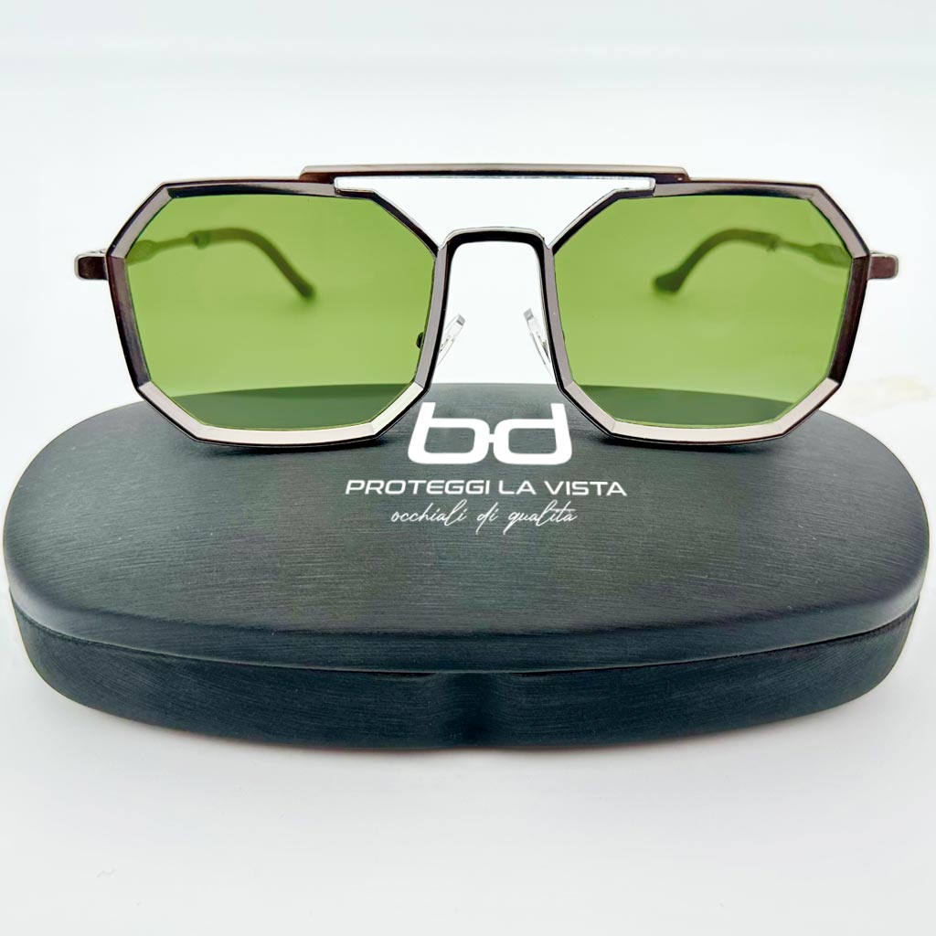 Mykonos - occhiale uomo ottagonale verde