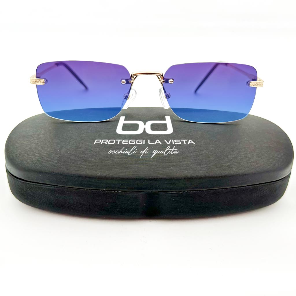 Miami - occhiale uomo rettangolare blu