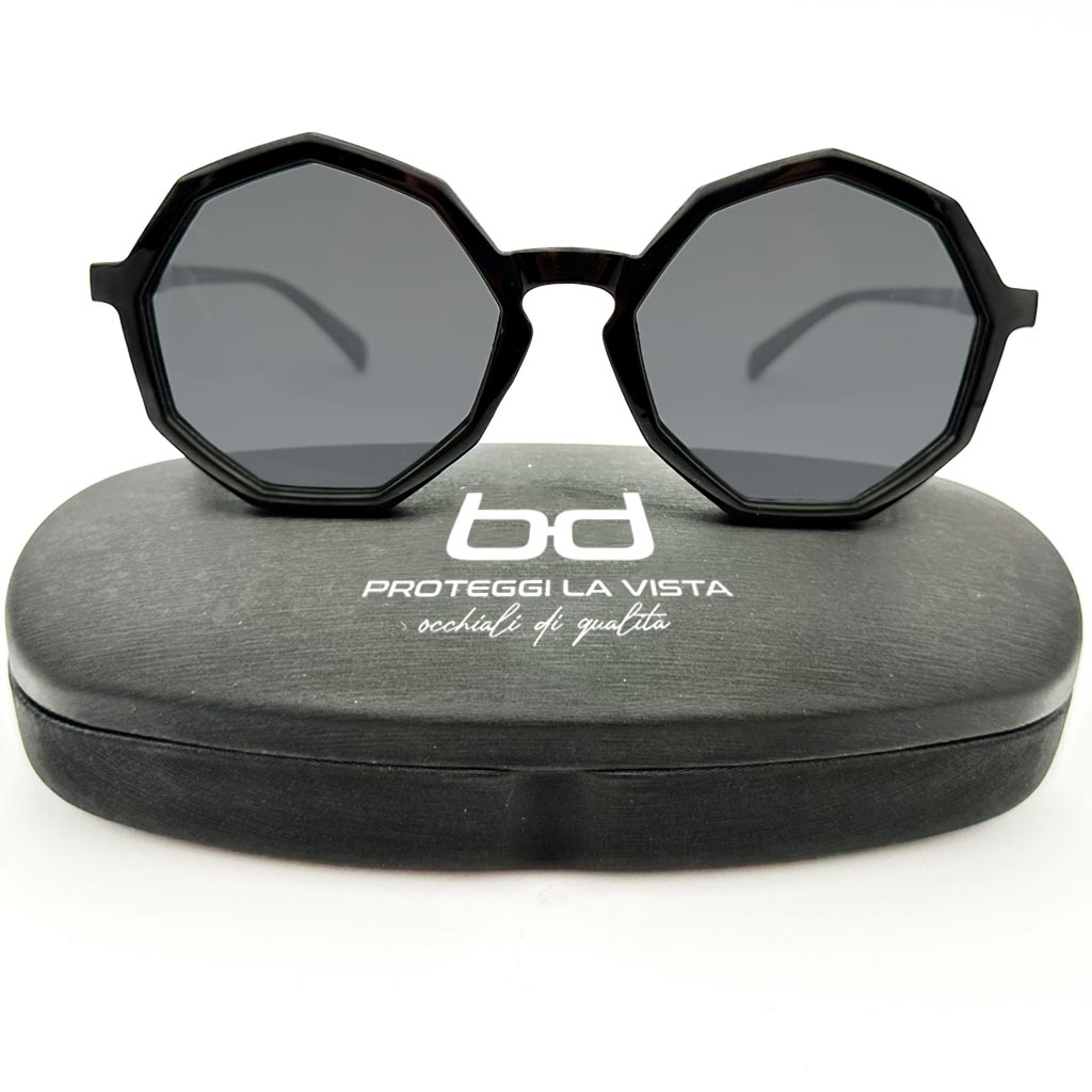 Bea - occhiale donna ottagonale nero