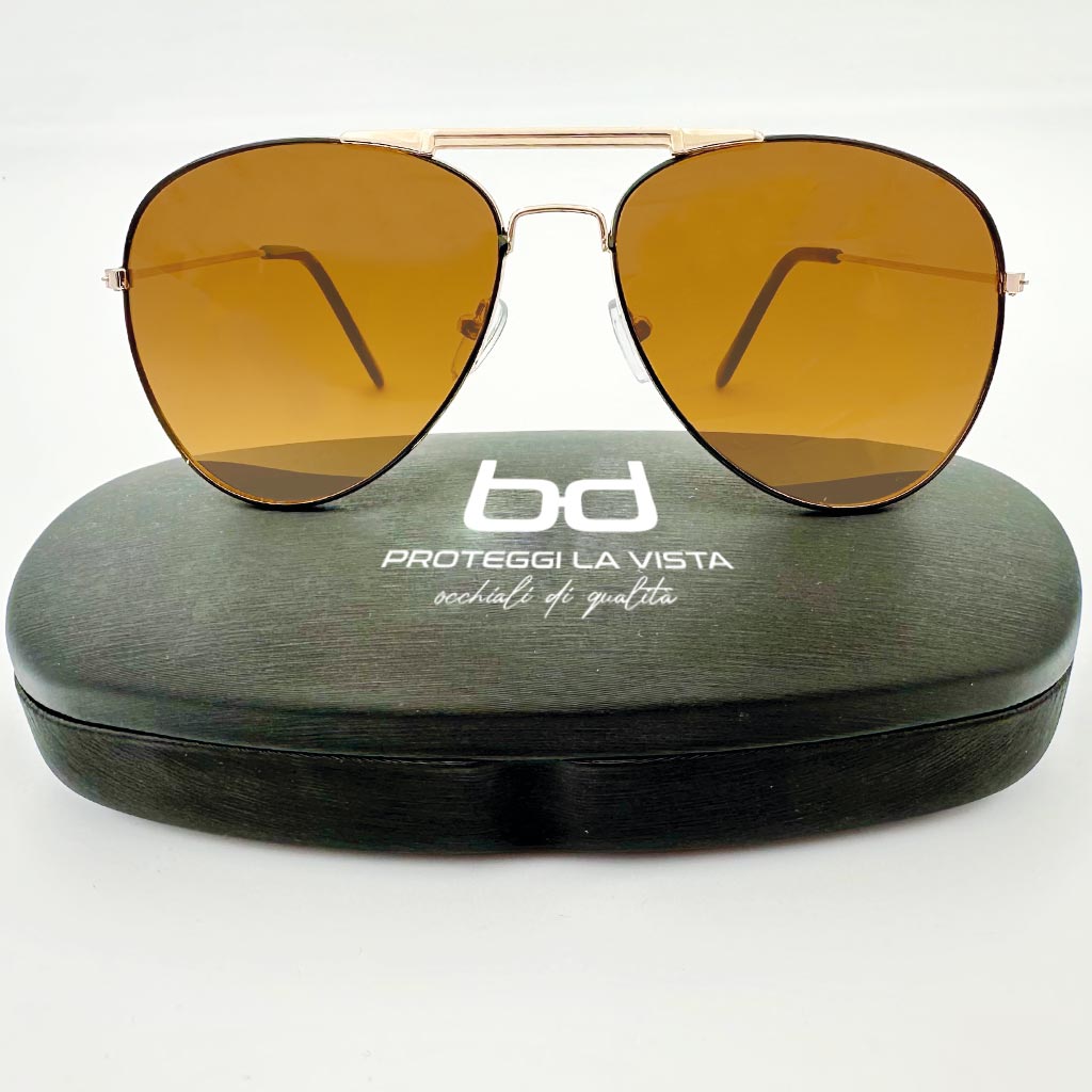 Pilot - occhiale uomo aviatore oro