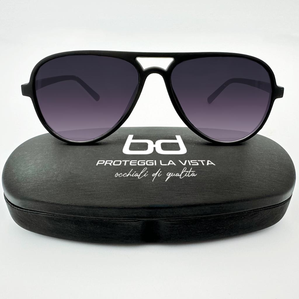 Marlo - occhiale uomo aviatore nero